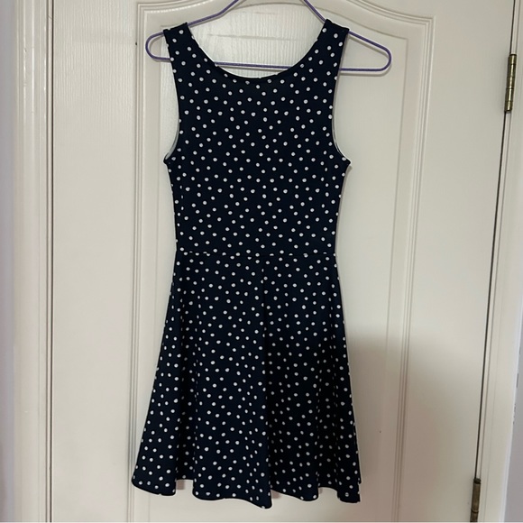 H&M Polka Dot Dark Navy Blue dress - Picture 1 of 3